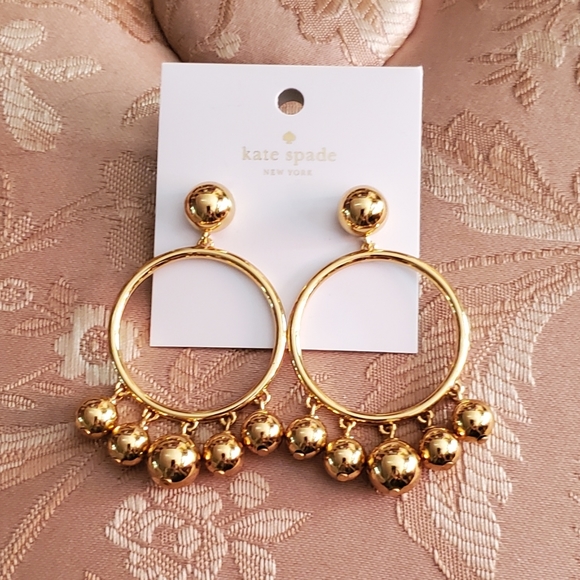 kate spade Jewelry - Kate Spade Gold Hoop Earrings